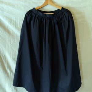 Uniqlo Navy Blue A-Line Midi Skirt